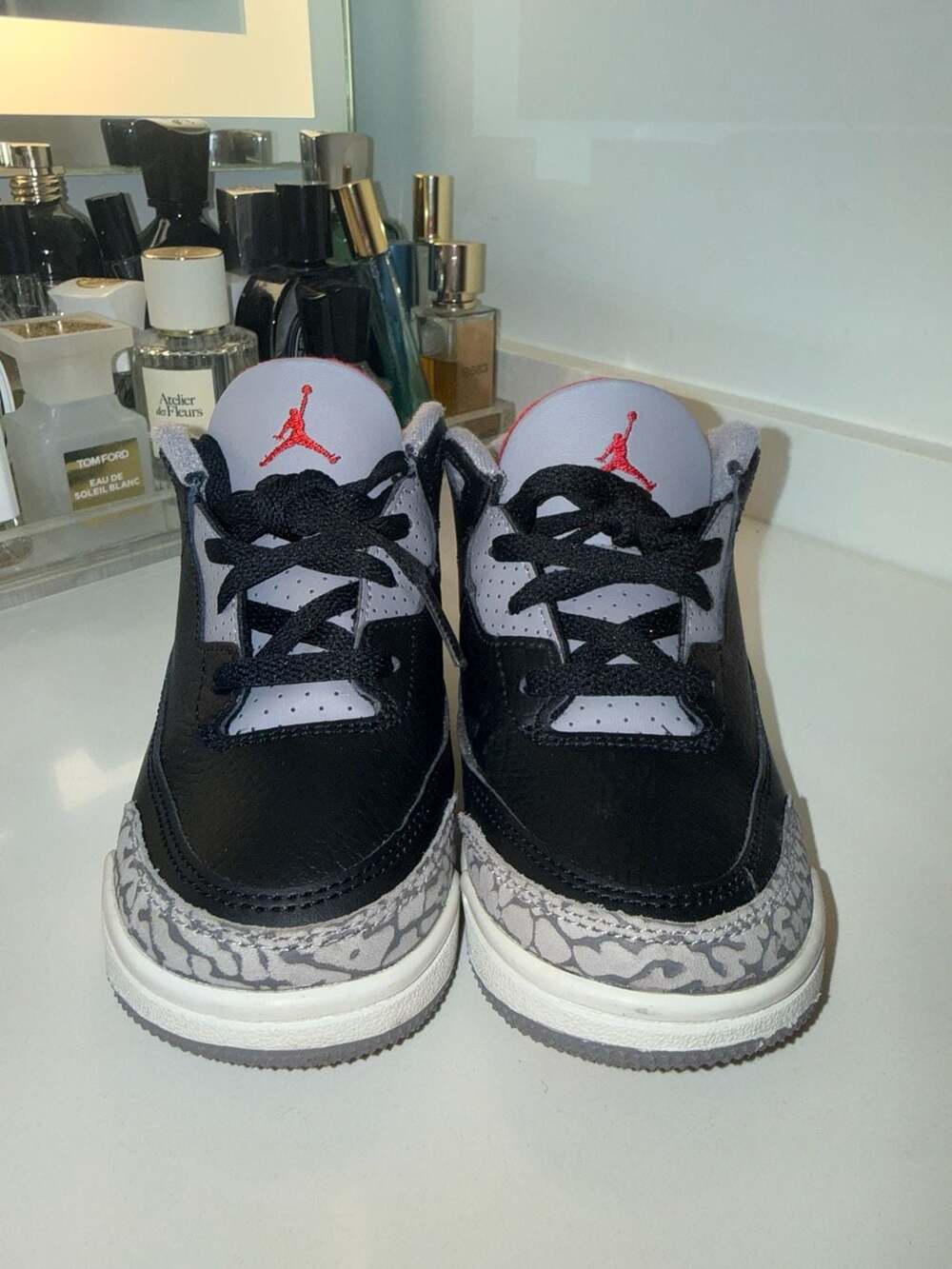 Jordan 3 Retro TD Black Cement Reimagined Toddler Shoes Size 9C DM0968-010 - Picture 2 of 7